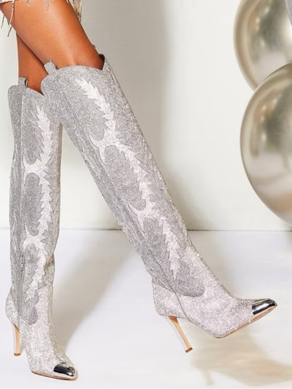 Gianni Bini rhinestone cowgirl heeled boots